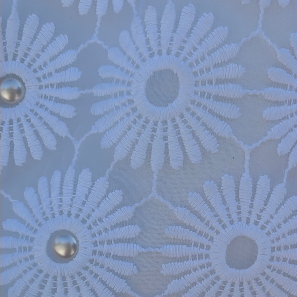 Lilly Pulitzer Nicci dress-14 Resort white-pinwheel organza - Picture 13 of 16